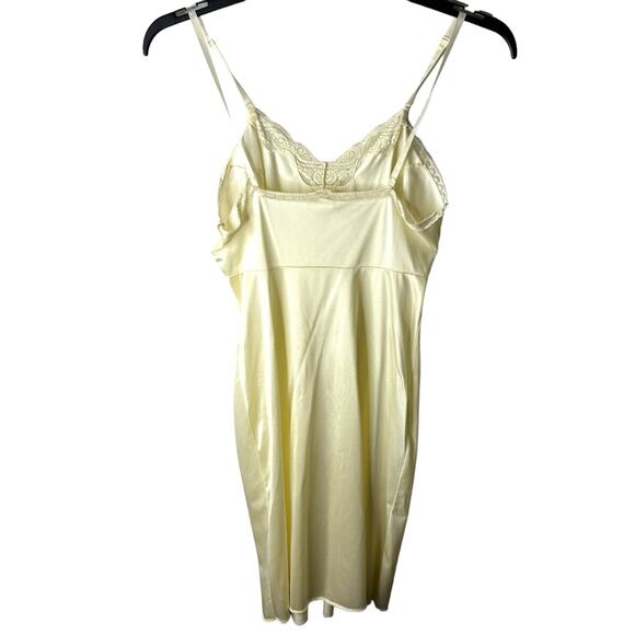 Vintage JCPenney Negligee Nightgown Slip Dress Womens Small Cream Satin Lace - Picture 5 of 10